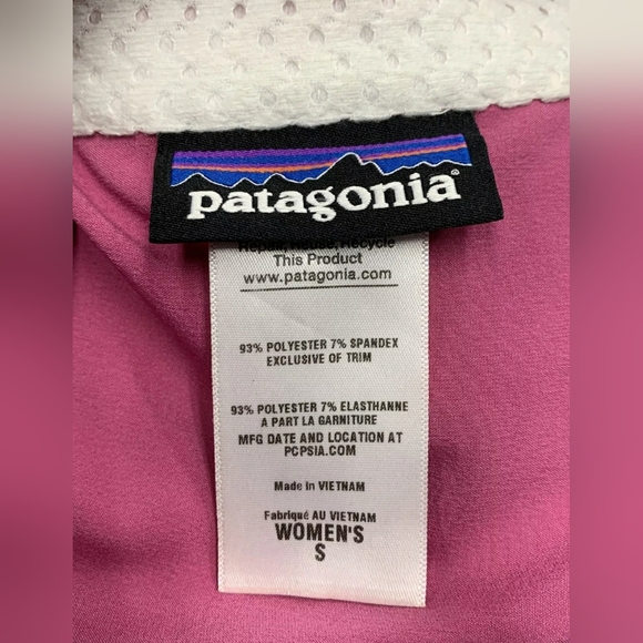PATAGONIA Pink-Indigo Zipper Poly/Poly Blend Jacket Coat Women - Size S - Picture 3 of 3
